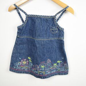 denim strappy jumper/ sun dress